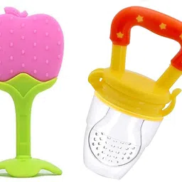 first trend Star Nibbler Fruit Shape Silicone Teether Soother with Baby Fruit Nibbler Teether-picture-19