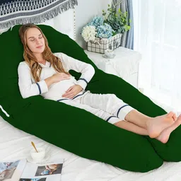 wild mint Microfibre Pregnancy Pillow Pack of 1 Solid Luxurious Imported image 2