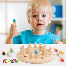 kidology Wooden Memory Chess Game,Funny Block Board Game,Memory Match Stick image 5