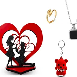 kayka love couple lazar rassa ring square pendant and keychain Decorative Showpiece - 10 cm-picture-18