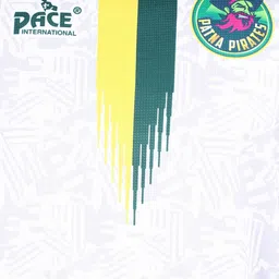 pace international Men Printed Round Neck Polyester Green, White T-Shirt image 4