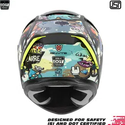 ignyte IGN-4 Subway Surfer ISI/DOT Certified Double Visor Full Face Graphic Helmet Motorbike Helmet image 5
