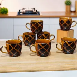 pebbelcups Pack of 6 Bone China eramic Tea Cups Set of 6 – Premium Handcrafted Design for Tea & Coffee Lovers"-picture-16