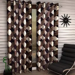 styletex 213 cm (7 ft) Polyester Semi Transparent Door Curtain (Pack Of 2)-picture-20