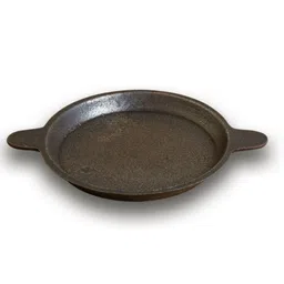 getkitch.in Raised Edge 7.9 Inch Induction Friendly Black Cast Iron Tawa image 5