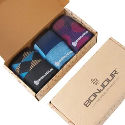 bonjour Designer Office/ Business/ Formal Full Length Socks for Men Mid-Calf/Crew image 4