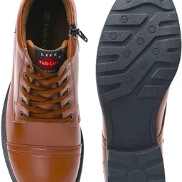 field care Mens Mid-top Comfort Uniform Casual Padded Cushioned Army Uniform Style Shoes Boots For Men image 5