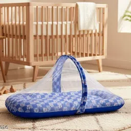 madhva BLUE TEEDY 001 Fibre Washable Kids Mosquito Net image 3