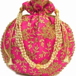 houseofcommon Women Pink Potli-picture-20