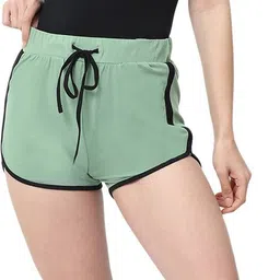 envie Solid Women Light Green Night Shorts image 4