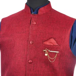 Panjatan Maroon Pearl Lion Knight Sword with Golden Chain Pin Brooch Brooch image 4