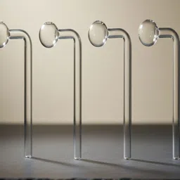 wishingbell natural 6 inch Bend Glass Oil Burner Pipe Transparent (Pack of 4) Borosilicate Glass Inside Fitting Hookah Mouth Tip image 4