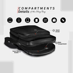 redhorns Men & Women Black Messenger Bag image 3