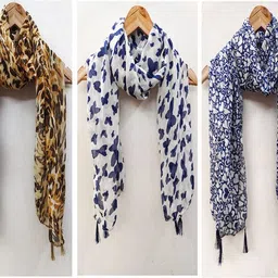 urgen Georgette Floral Print Multicolor Women Dupatta-picture-27