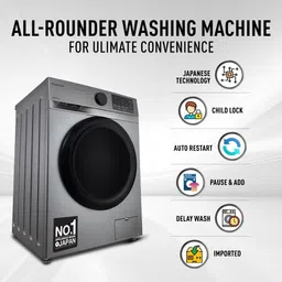 panasonic 8 kg Fully Automatic Front Load with In-built Heater Silver image 4