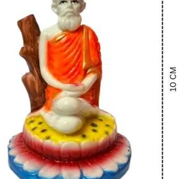 radha rani enterprise Lokenath Baba idol is made of Marble dust and Polyresin. Decorative Showpiece - 12 cm image 2