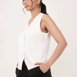 clobug Women Solid Single Breasted Casual Blazer image 3