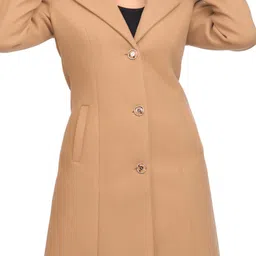 queens Poly Viscose Wool Solid Coat For Women-picture-33