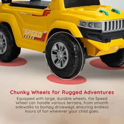 baybee Baby Ride on Car for Kids, Push Ride on Jeep with Music, LED Light & Backrest Rideons & Wagons Non Battery Operated Ride On image 2