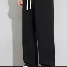 dockstreet Men Solid Black Track Pants-picture-17