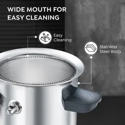 judge Milk Cooker 1.5 with Funnel|Cool Touch Handle|Wide Mouth For Easy Cleaning Milk Pan 20 cm diameter with Lid 1.5 L capacity image 4