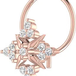 avsar Tanishka 14kt Cubic Zirconia Rose Gold Nose Wire image 2