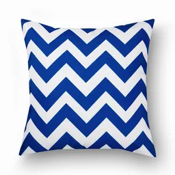 sej by nisha gupta Yellow Zig Zag Cotton 16 x 16 Inches Cushion Covers (Set of 5) image 4