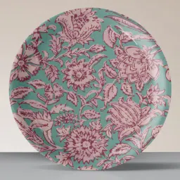 nestroots Ethnic Floral Printed Porcelain Wall Plate-picture-31