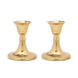voidrop Decorative Set Of 2 Gold Aluminium Candle Holder image 4