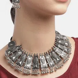 Oxidized Heaven Sterling Silver-Plated Jewellery Set-picture-35