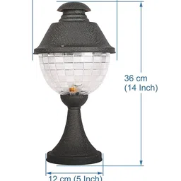 BENE Essen Black & White Textured Self Assembly Outdoor Lamp image 2