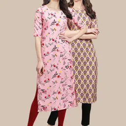 7threads 1 Stop Fashion Pack of 2 Printed Crepe Kurtas-picture-17