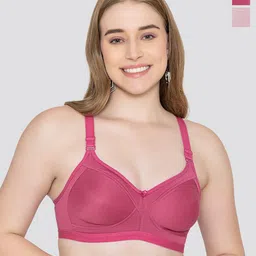 Maashie Pack of 2 Full Coverage Seamless Non Padded Bra-picture-34