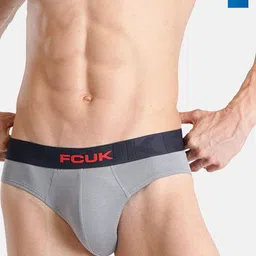 FCUK Pack Of 2 Printed Anti Bacterial Cotton Hipster Briefs ARC-B-02-MYKBL-ULGRY image 1