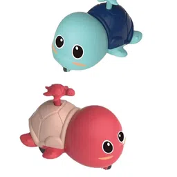 ADKD Kids 2 Pcs Press To Go Inertial Cute Crawling Turtle Toy image 3