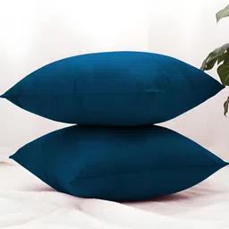 DADDY COOL Teal Blue 2 Pieces Microfiber Filled Square Cushions With Covers image 5