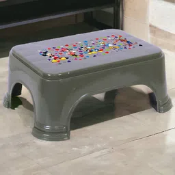 Kuber Industries Grey 3 Pieces Mickey Printed Featherweight Step Stools image 1