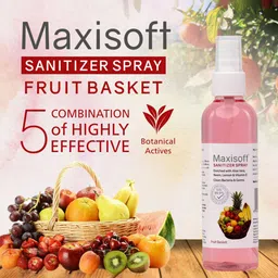Maxisoft Set Of 4 Fruit Basket Hand Sanitizer Spray To Clear Bacteria Germs- 120ml Each image 2