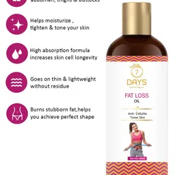 7daysnatural 7 DAYS Set Of 4 Feel Of Nature Anti-Cellulite Tones Skin Fat Loss Oil - 100ml Each image 5