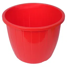 Kuber Industries White & Red 6-Pcs Textured Planters Pots image 2
