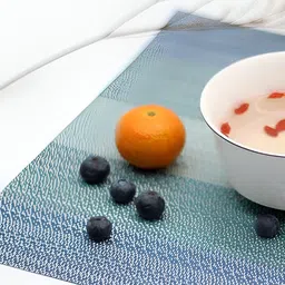 YELONA Blue & Green 8 Pieces Striped Rectangular Table Placemats image 2