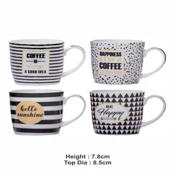 roxx Bone China Tea & Coffee Mug (Set of 4pcs) image 2