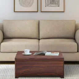 woodsworth from pepperfry Segur Sheesham Wood Coffee Table In Provincial Teak image 1
