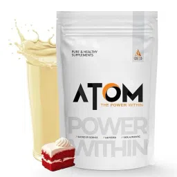 AS-IT-IS ATOM Whey Protein with Digestive Enzymes, 27g protein, 5.7g BCAA, Lab Tested - Classic Red Velvet - 1kg-image-54