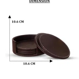 aarvi decor studio Chocolate Brown Elegance Round Coaster image 4
