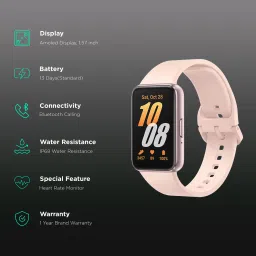 SAMSUNG Galaxy Fit3 Smartwatch with 100 Plus Watch Faces (40.9mm AMOLED Display, IP68 Water Resistant, Pink Gold Strap) image 2