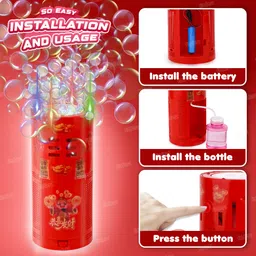 fiddlerz Automatic Bubble Machine Rechargeable Bubble Toys for Kids with Light & Music Toy Bubble Maker image 2