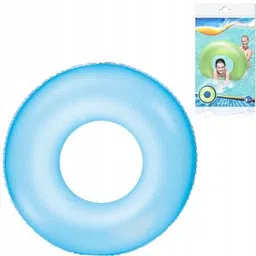 Inflatable (IND*82) Swim Ring 30 inch / 76 cm Swimming Ring Float for Kids Blue Inflatable Swimming Safety Tube-image-1