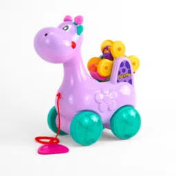 riser BabyJoy Pull-Along Giraffe Toy with Wheels & Handle for Kids image 1