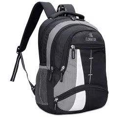 THE CLOWNFISH Colourblocked Adjustable Water-Resistance Backpack image 4